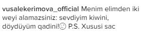 "Əlimdən 2 şeyi ala bilmərsiniz, sevdiyim kişini..."