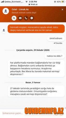 "Təəssüf ki arrtıq mesajlarımı oxumurlar2