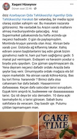 “Araz” xarab məhsul satır...