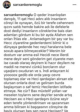 "Həci” adını alıb, insanların çörəyi ilə oynayır" 