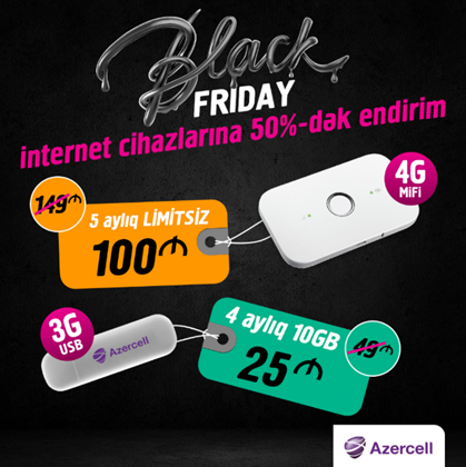 Azercell-dən “Black Friday” günündə möhtəşəm endirimlər!