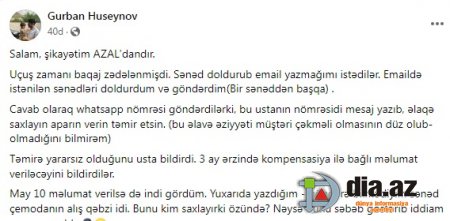 `AZAL` yenə də NARAZILIQ YARADIR...