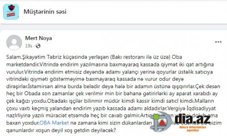 `OBA` yenə də müştərilərə fırıldaq gəlir...