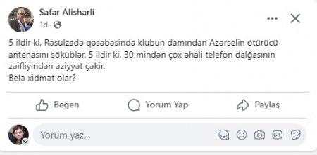 Tanınmış yazar `Azercell`ə ETİRAZ ETDİ