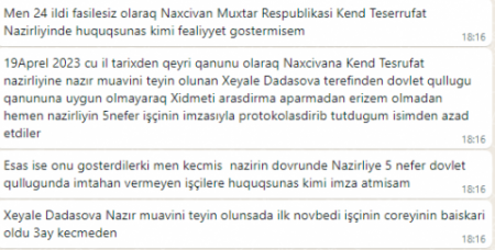 Naxçıvanın Kənd Təsərrüfatı naziri kollec məzunudur