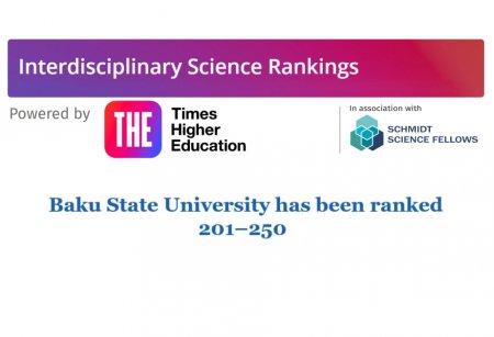 BDU “İnterdisiplinar Elm Reytinqi”ndə dünya üzrə TOP-250-də yer alıb